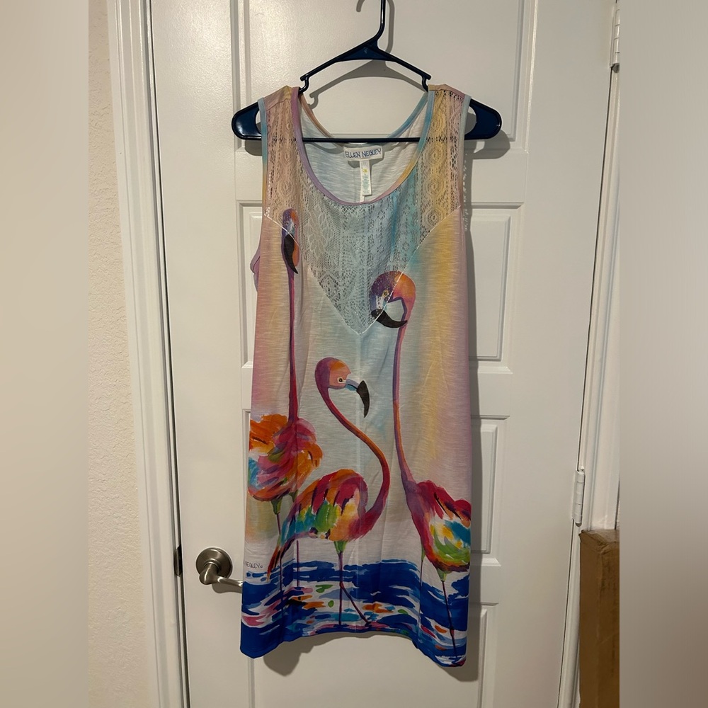 Beachy flamingo dress